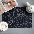Салфетка на стол Доляна Kitchen with love, 30х45 см, полиэстер 100% - фото 9305192