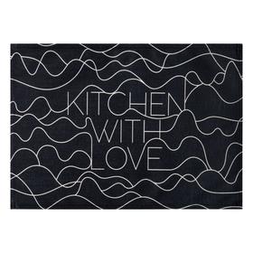 Салфетка на стол Доляна Kitchen with love, 30х45 см, полиэстер 100%
