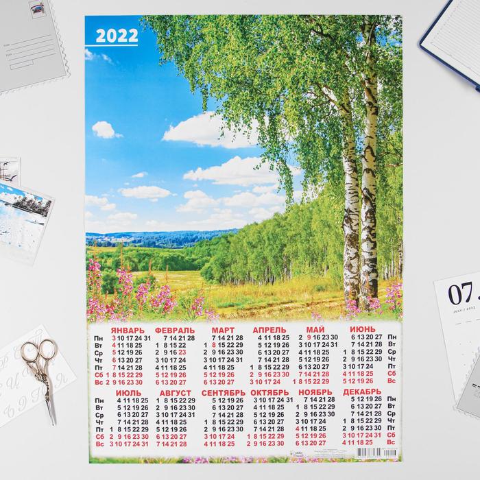 Календарь листовой А2 "Природа 2022 - 8" - Фото 1