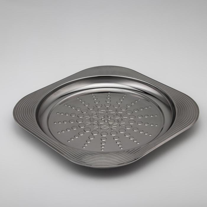 Поднос из нержавеющей стали «Орион», 40×40 см, цвет серебряный