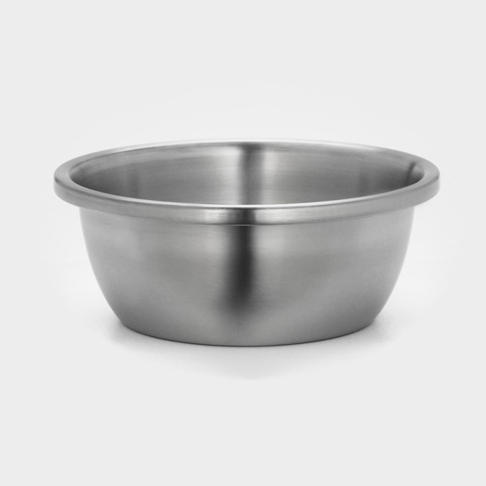 Миска Hanna Knövel «Проф», 3 л, 24×9.5 см, матовая, толщина стали 0.6 мм, нержавеющая сталь - Фото 1