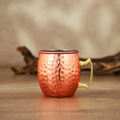 Кружка «Московский мул», 500 мл, толщина 0.8 мм, нержавеющая сталь, цвет медный