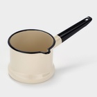 Ковш эмалированный, 1 л, цвет слоновая кость - Фото 2