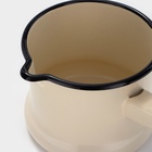 Ковш эмалированный, 1 л, цвет слоновая кость - Фото 4