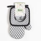 Кухонный набор Доляна «Образ», прихватка 17*17 см, рукавица 26*16 см,100% п/э  (артикул 5985592)  большой выбор товаров оптом и в розницу по низким ценам с доставкой