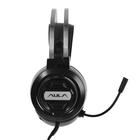 Наушники AULA S603, игровые, полноразмерные, микрофон, 3.5 мм, USB, 2.1м, подсветка ,черные - Фото 4