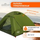 Палатка туристическая Maclay TRACKER 4, р. 260х240х130 см, 4-местная, двухслойная - фото 2081608