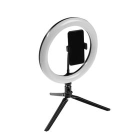 {{photo.Alt || photo.Description || 'УЦЕНКА Светодиодная кольцевая лампа на штативе LuazON CB-31, 26 см, 21 Вт, 3 режима, USB'}}