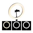 УЦЕНКА Светодиодная кольцевая лампа на штативе LuazON CB-31, 26 см, 21 Вт, 3 режима, USB - Фото 7