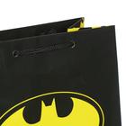 Пакет подарочный Batman, 180х223х100 мм, цвет чёрный - Фото 3