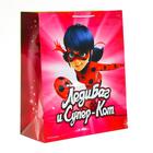 Пакет подарочный «Леди Баг», 335х406х155 мм, цвет красно-зеленый - Фото 1