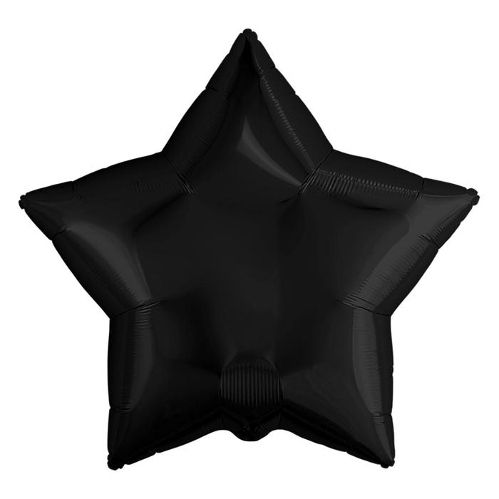 Шар фольгированный 30", звезда, цвет чёрный - фото 1907260174
