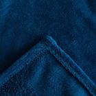 Плед Этель 180*200 см, цв. темно-синий, 100% п/э, корал-флис , 220 гр/м2 - Фото 3