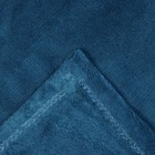 Плед Этель 180*200 см, цв. темно-синий, 100% п/э, корал-флис , 220 гр/м2 - Фото 4