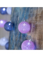 Гирлянда «Нить» 5 м с насадками «Клубки серо-розовые», IP20, прозрачная нить, 20 LED, свечение белое, 220 В - фото 7350046