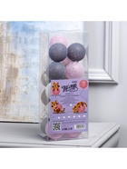 Гирлянда «Нить» 5 м с насадками «Клубки серо-розовые», IP20, прозрачная нить, 20 LED, свечение белое, 220 В - фото 7350048