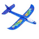 Самолёт «Супербыстрый», диодный, цвета МИКС - фото 3728671