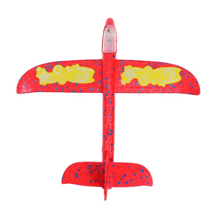 Самолёт «Супербыстрый», диодный, цвета МИКС - фото 1926238039