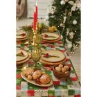 Скатерть новогодняя Доляна "Новогодняя мозаика" 145*180 +/- 2 см, 100% п/э - фото 30303719