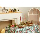 Скатерть новогодняя Доляна «Christmas berries» 145×300 ±2 см - Фото 4