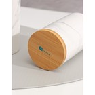 Набор аксессуаров для ванной комнаты SAVANNA «Натура», 2 предмета (дозатор 400 мл, стакан, на подставке), цвет бело-серый - фото 24586317