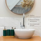 Набор аксессуаров для ванной комнаты «Натура», 3 предмета (дозатор 400 мл, 2 стакана, на подставке), цвет зелёный - Фото 4