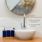 Набор аксессуаров для ванной комнаты «Натура», 3 предмета (дозатор 400 мл, 2 стакана, на подставке), цвет синий - Фото 4