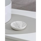 Мыльница керамическая «Розалин», цвет бело-чёрный - фото 9306874