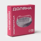 Мыльница керамическая «Розалин», бело-чёрная - Фото 5