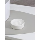 Мыльница керамическая Доляна «Модерн», цвет бело-серый - фото 6437573
