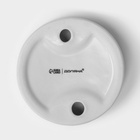 Мыльница керамическая Доляна «Модерн», бело-серая - Фото 4