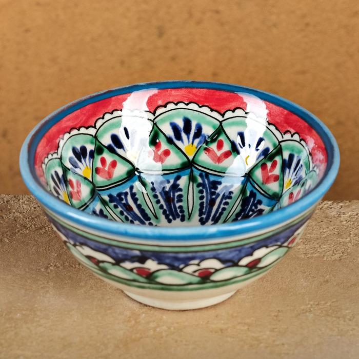 Пиала чайная Риштанская Керамика «Узоры», 200 мл, d=11 см, МИКС - Фото 1