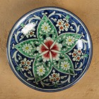 Тарелка Риштанская Керамика "Цветы", синяя, глубокая, 20 см МИКС - Фото 7
