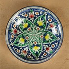 Тарелка Риштанская Керамика "Цветы", синяя, глубокая, 20 см МИКС - Фото 9