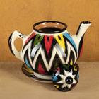 Набор чайный Риштанская керамика "Атлас №3", 9 предметов (чайник 0,8л, пиалы 0,2л) - Фото 4