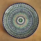 Ляган узбекский Риштанская керамика «Узоры», для плова, d=41 см, синий МИКС - Фото 2