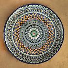 Ляган узбекский Риштанская керамика «Узоры», для плова, d=41 см, синий МИКС - Фото 4