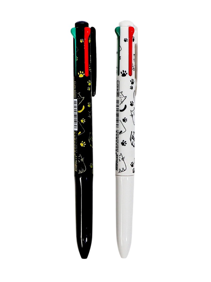 Ручка шариковая, автоматическая, 4-цветная, корпус с рисунком, МИКС - Фото 1