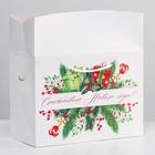 Пакет-коробка «Счастливого Нового года», 28 × 20 × 13 см - фото 804537116