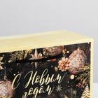Пакет-коробка «Новогодняя ночь», 28 × 20 × 13 см - фото 8911954