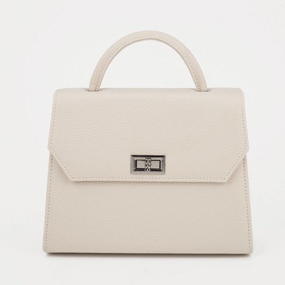 Сумка-мессенджер, отдел на клапане, наружный карман, длинный ремень, цвет бежевый