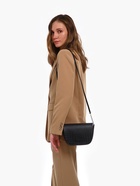 Сумка женская мессенджер TEXTURA на магните, 15×6×13 см, с текстурой под рептилию, чёрная 7023996