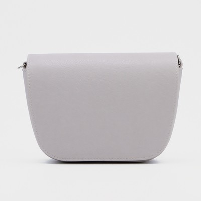 Сумка-мессенджер, отдел на клапане, длинный ремень, цвет светло-бежевый