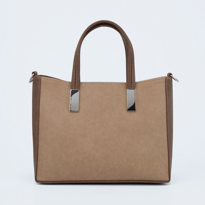 Сумка-тоут TEXTURA на молнии, цвет бежевый - Фото 1