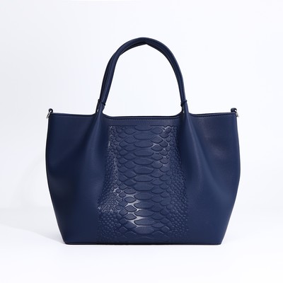 Сумка-тоут на молнии, цвет синий