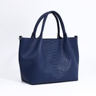 Сумка-тоут на молнии, цвет синий - Фото 3