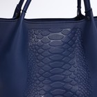 Сумка-тоут на молнии, цвет синий - Фото 4