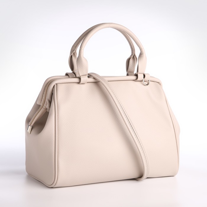 Сумка женская саквояж TEXTURA на молнии, 36×17×24 см, бежевая