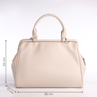 Сумка женская саквояж TEXTURA на молнии, 36×17×24 см, бежевая - Фото 3