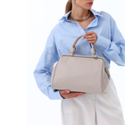 Сумка женская саквояж TEXTURA на молнии, 36×17×24 см, бежевая - Фото 8